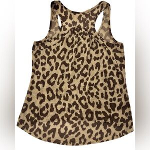 Eyeshadow (Belk) Black/Gold cheetah print sleeveless racerback medium tank top